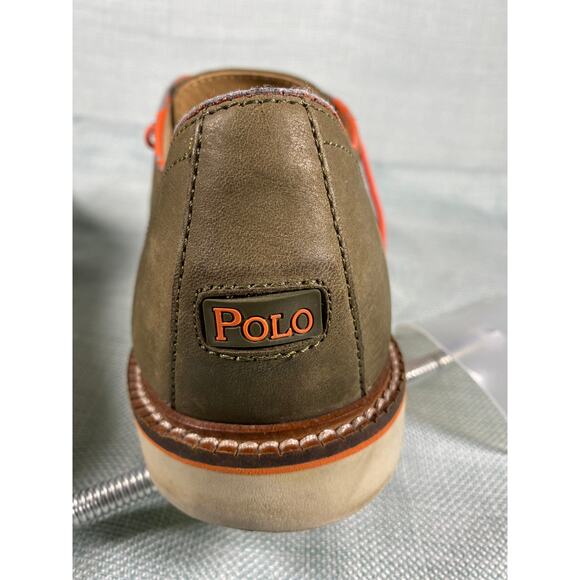 Polo Ralph Lauren Men\'s Wilber Oxford Shoe Men’s sz 12 12D Dark Green/Orange main image 7